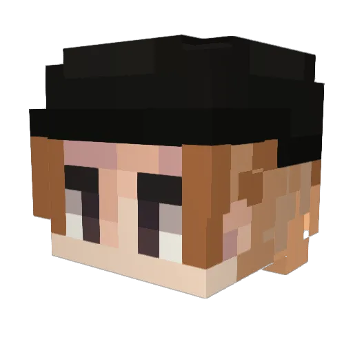 04Tex Minecraft avatar head, 3D render
