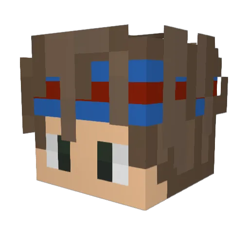 04_30 Minecraft avatar head, 3D render