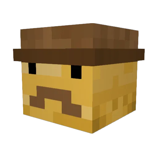 04alfredol1 Minecraft avatar head, 3D render