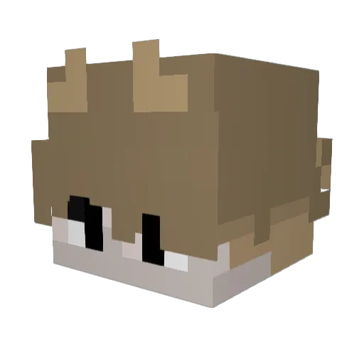 04x26 Minecraft avatar head, 3D render