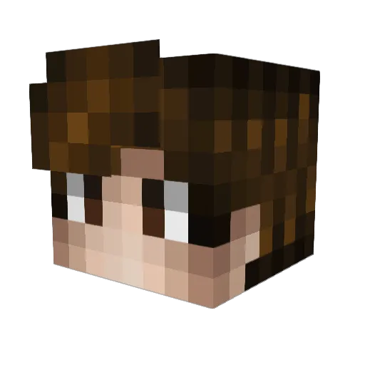 04zombie Minecraft avatar head, 3D render