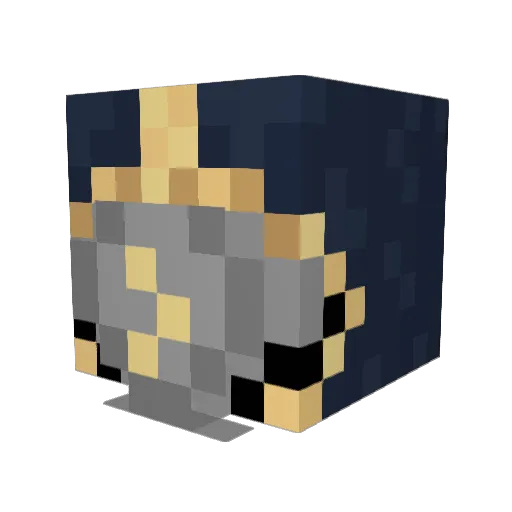 05098h Minecraft avatar head, 3D render
