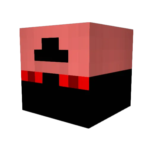 0511_mh Minecraft avatar head, 3D render
