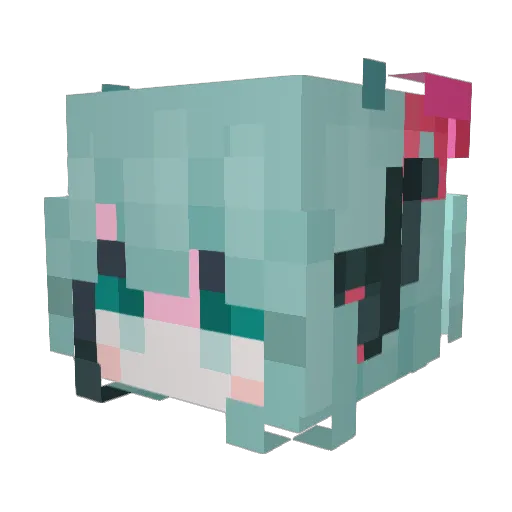 0544 Minecraft avatar head, 3D render