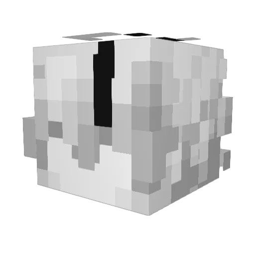 055x Minecraft avatar head, 3D render
