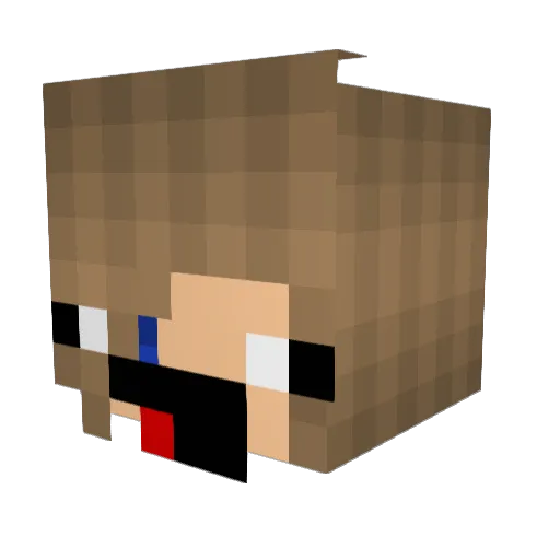 05 Minecraft avatar head, 3D render