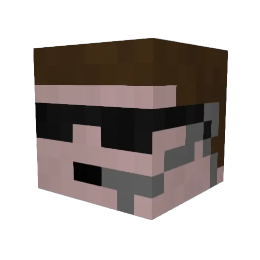 05Gabbe Minecraft avatar head, 3D render