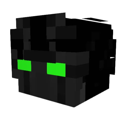 05IRIS Minecraft avatar head, 3D render