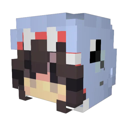 061874 Minecraft avatar head, 3D render