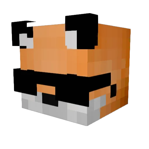 0693147180 Minecraft avatar head, 3D render