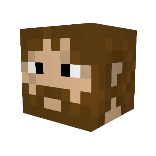 06MertAli36 Minecraft avatar head, 3D render