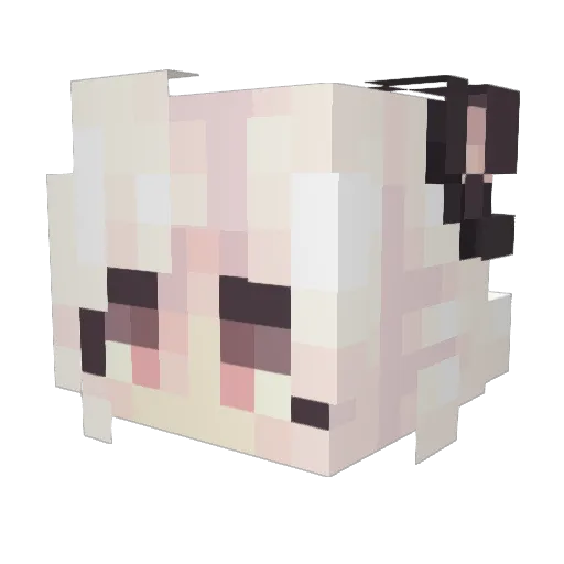 06rogvih Minecraft avatar head, 3D render