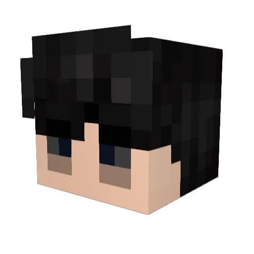 070_nastienka Minecraft avatar head, 3D render