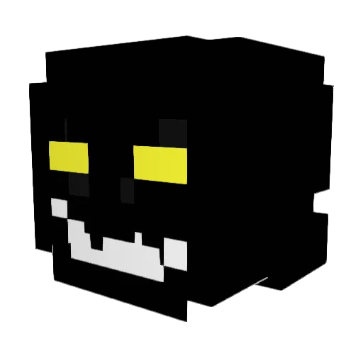07155155 Minecraft avatar head, 3D render