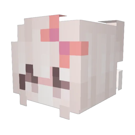 0721ACE Minecraft avatar head, 3D render