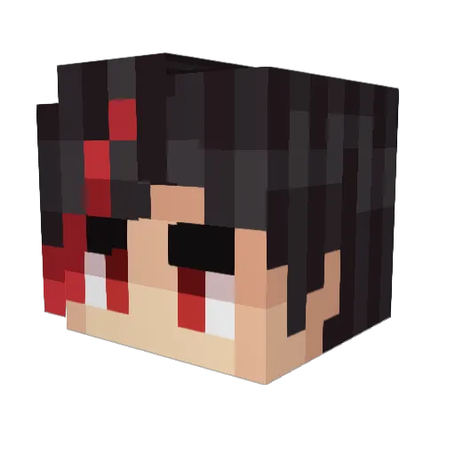 072Striker Minecraft avatar head, 3D render
