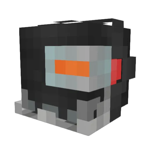 0760 Minecraft avatar head, 3D render