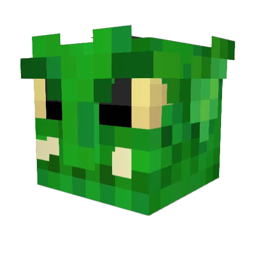 07928YR Minecraft avatar head, 3D render