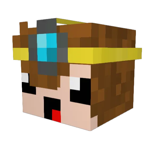 07Cedrix Minecraft avatar head, 3D render