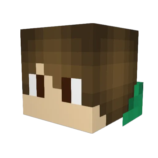07Clash Minecraft avatar head, 3D render
