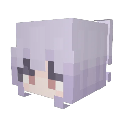 07MahiruNoYo Minecraft avatar head, 3D render
