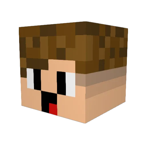 07Nick70 Minecraft avatar head, 3D render