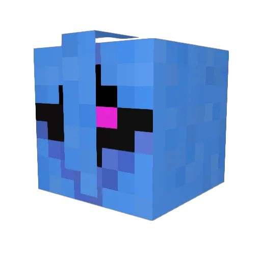 07_DAZU Minecraft avatar head, 3D render