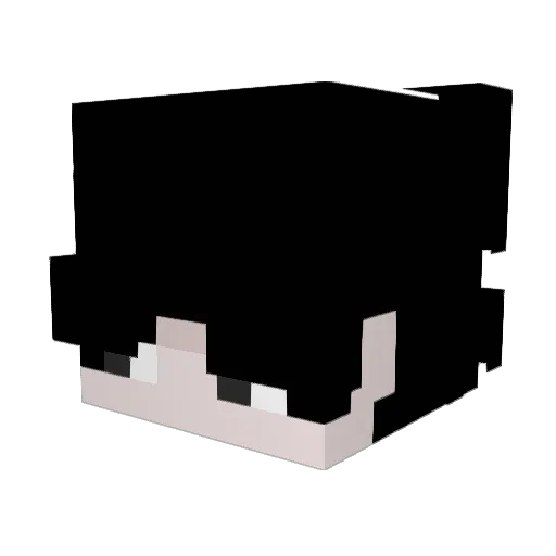 07d7 Minecraft avatar head, 3D render