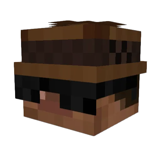 07hoper Minecraft avatar head, 3D render