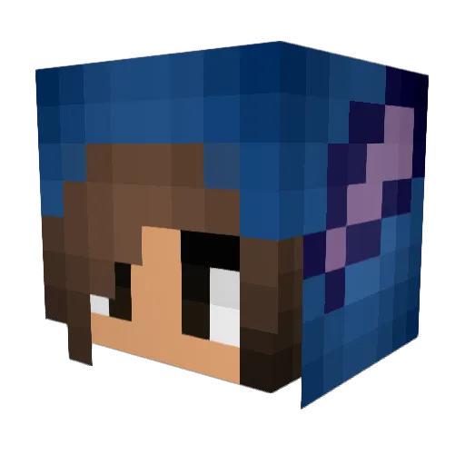 07mandarina Minecraft avatar head, 3D render
