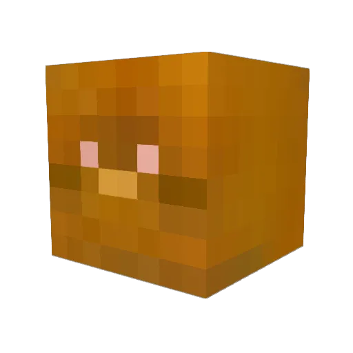 0801009 Minecraft avatar head, 3D render