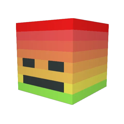 080807 Minecraft avatar head, 3D render