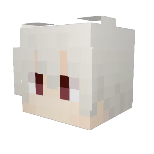 08128 Minecraft avatar head, 3D render