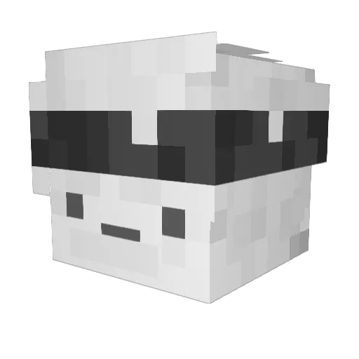 0827ren Minecraft avatar head, 3D render