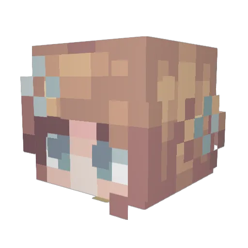 0837935 Minecraft avatar head, 3D render