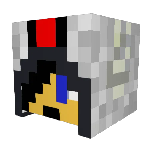 08PHOENIX80 Minecraft avatar head, 3D render