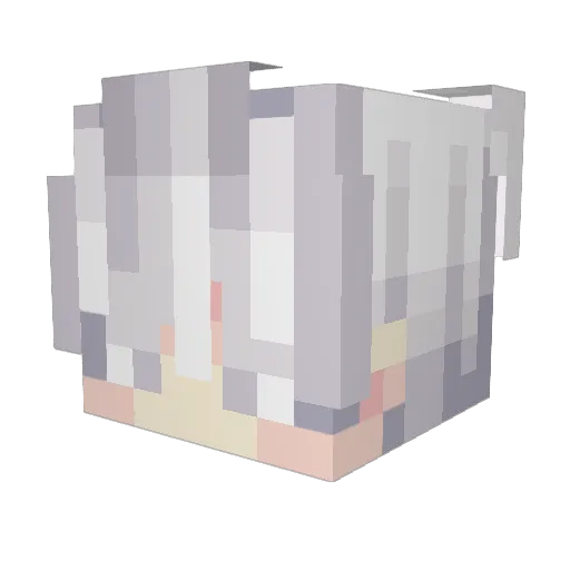 08PTJ Minecraft avatar head, 3D render