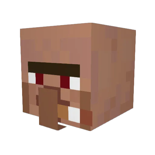 08Q1 Minecraft avatar head, 3D render