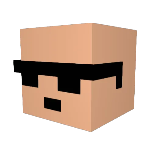 08gb Minecraft avatar head, 3D render