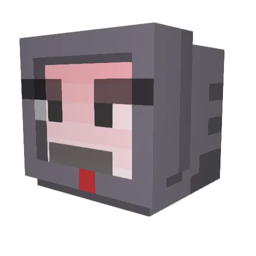 08mattie Minecraft avatar head, 3D render