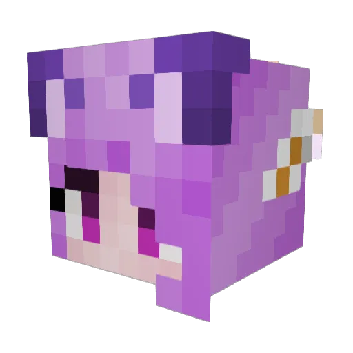 08yoshi Minecraft avatar head, 3D render