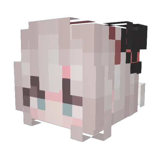 090990 Minecraft avatar head, 3D render