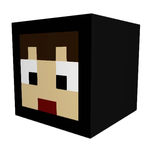 091100 Minecraft avatar head, 3D render
