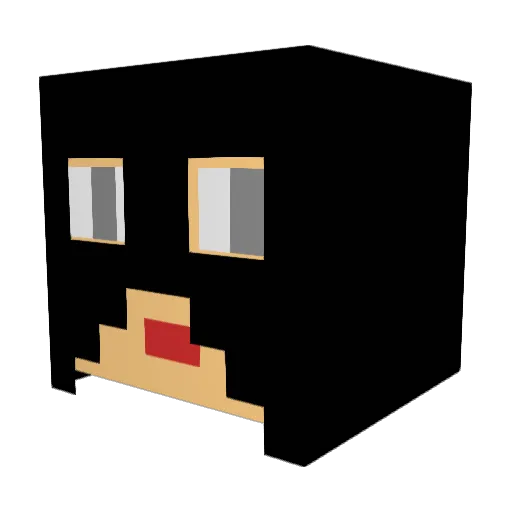 092397 Minecraft avatar head, 3D render
