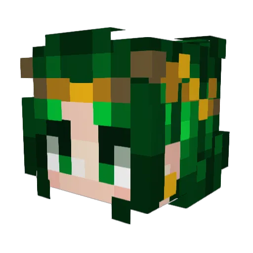 0928 Minecraft avatar head, 3D render