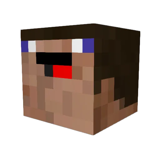 094459 Minecraft avatar head, 3D render