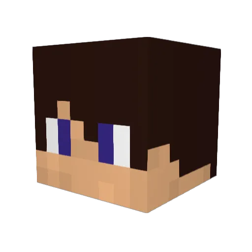 09519 Minecraft avatar head, 3D render