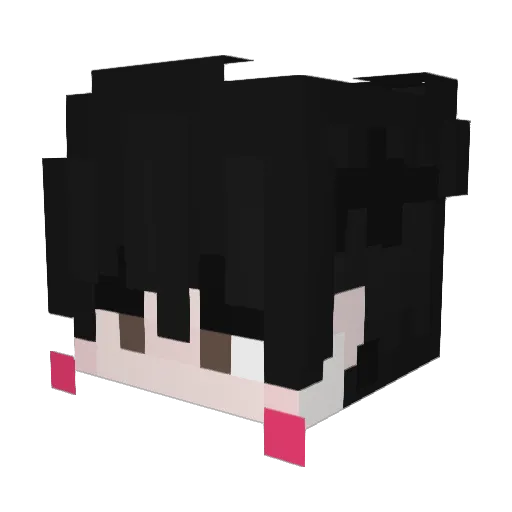 0953 Minecraft avatar head, 3D render