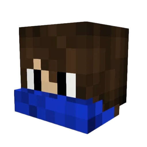 09Cannon Minecraft avatar head, 3D render