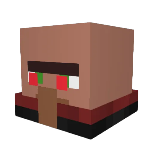 09Hours Minecraft avatar head, 3D render
